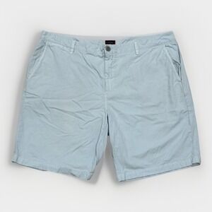 Untuckit Mens 44 Oxford Chino‎ Zip Pocket Shorts Light Blue 100% Cotton * Read